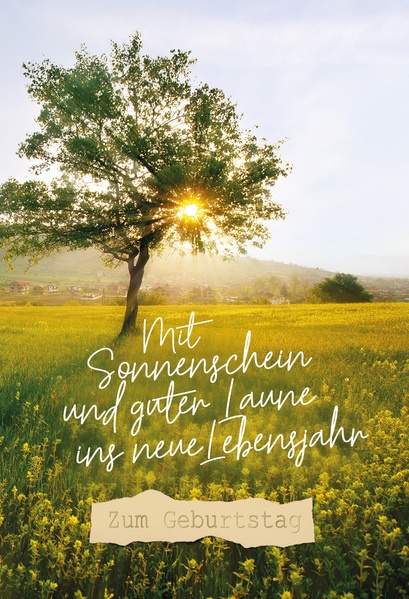 Bill. Geburtstag Baum/Sonne