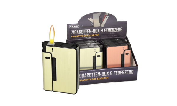 Zigaretten Etui + Feuerzeug