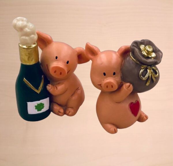 Schweinchen Geldsack / Flasche Schweinchen Geldsack / Flasche