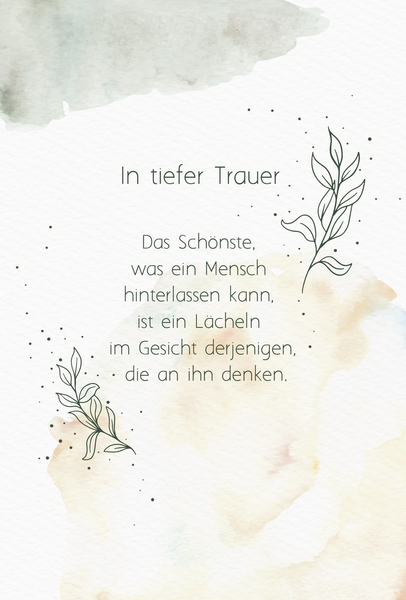 Bill. Trauer Spruch