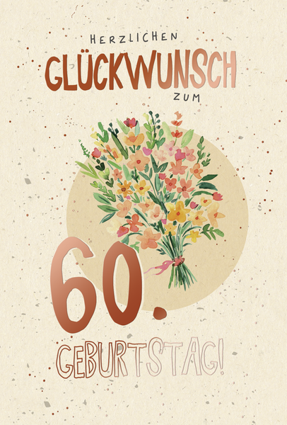 Bill. Fixzahl Glückwunsch  60