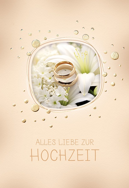 Bill. Vermählung Ringe/Blumen