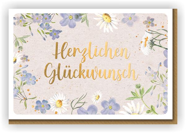 Bill. Glückwunsch Blumen quer Bill. Glückwunsch Blumen quer