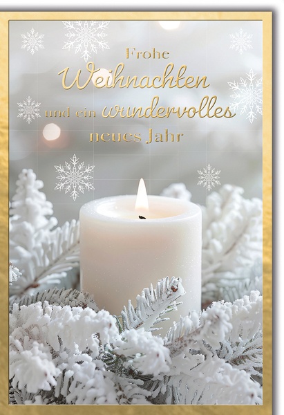Whn. Bill. Kerzen/Zweige weiß