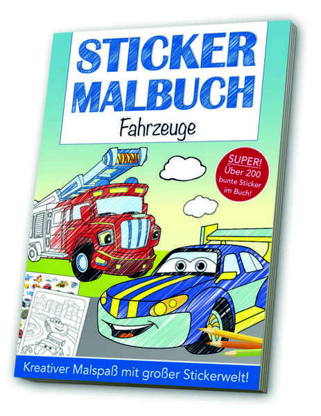 Malbuch/Stickerbuch Fahrzeuge