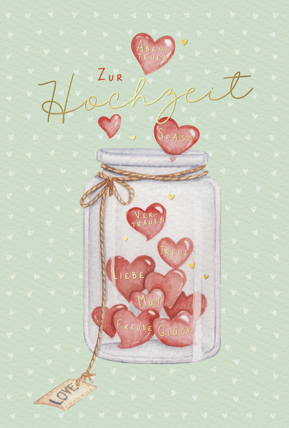 Bill. Vermählung Herzen i.Glas