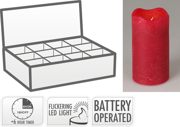 LED Kerze rot 13 cm LED Kerze rot 13 cm