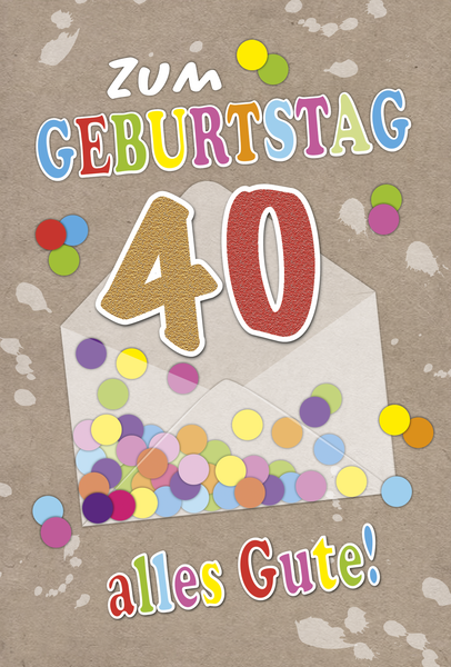 Bill. Fixzahl Konfetti 40