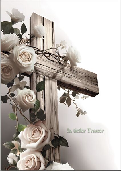Bill. Trauer Kreuz/Rosen