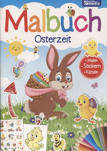 Oster Malbuch mit Malvorlage