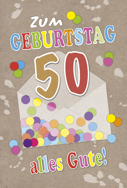 Bill. Fixzahl Konfetti 50