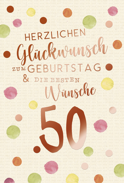 Bill. Fixzahl Glückwunsch  50