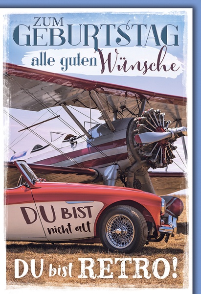 Bill. Geburtstag Flieger/Auto