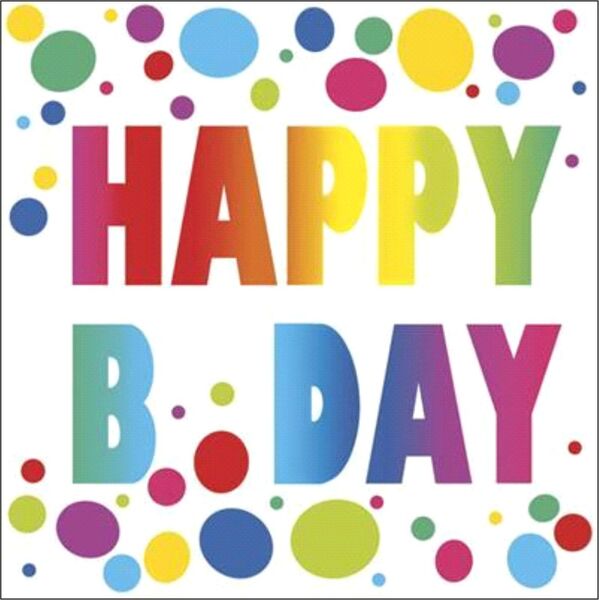 Serviette 33/33 Happy Birthday