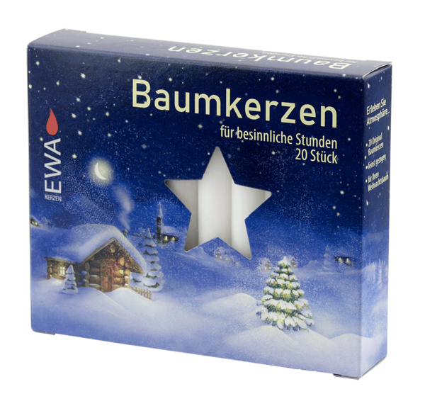 Christbaumkerzen/20 weiß