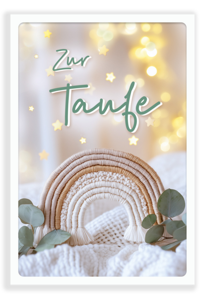 Bill. Taufe Regenbogen neutral