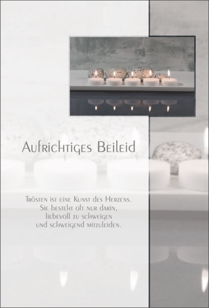 Bill. Trauer Teelicht/Spruch