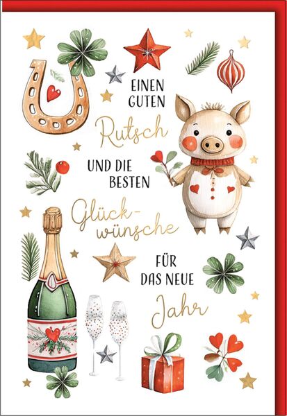 Neujahrs Bill. Symbole