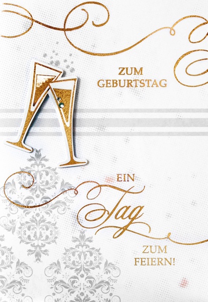 Bill. Geburtstag Sektgläser