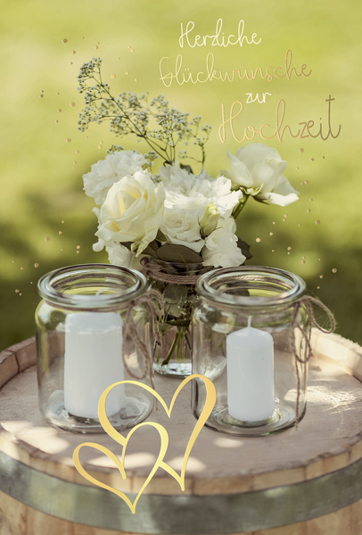 Bill. Vermählung Blumen/Kerzen