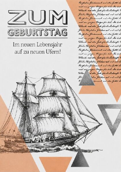 Bill. Geburtstag Segelschiff