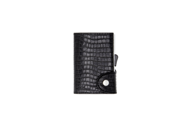 Single Wallet Croco Black