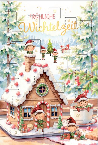 Adventkalender-Bill. Goldfolie