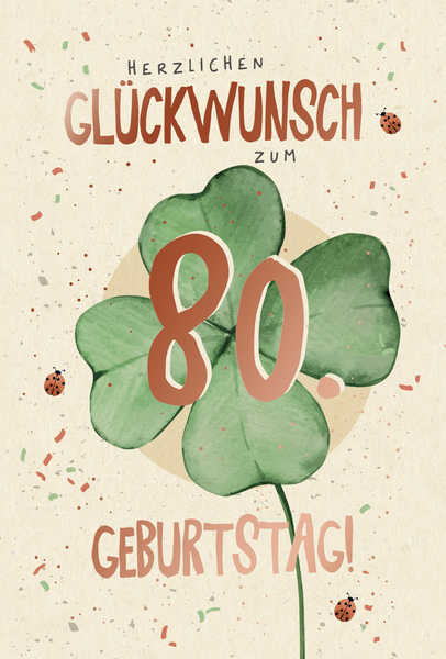 Bill. Fixzahl Glückwunsch  80