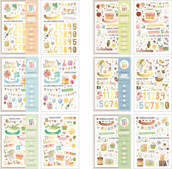 Geburtstags-Kartensets DIY