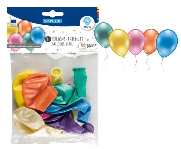 Luftballons Perlmutt 75 cm /8