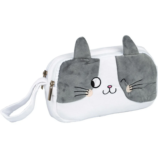 Pennal/Tasche Katze grau/weiß Pennal/Tasche Katze grau/weiß
