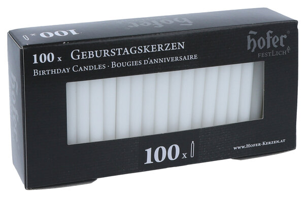 Tortenkerzen/100 weiß