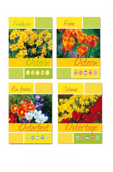Oster Postkarten Blumen