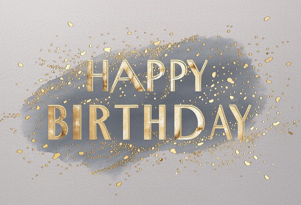 Bill. Geburtstag Schrift quer