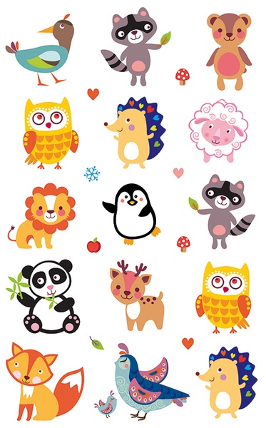 Schmucketiketten Tiere