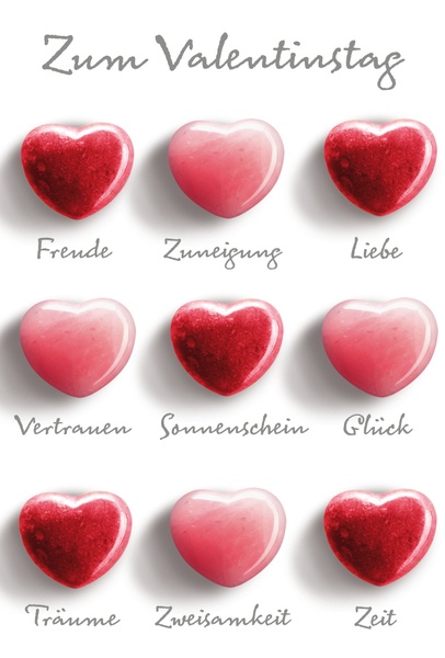 Bill. Valentin rote Herzen