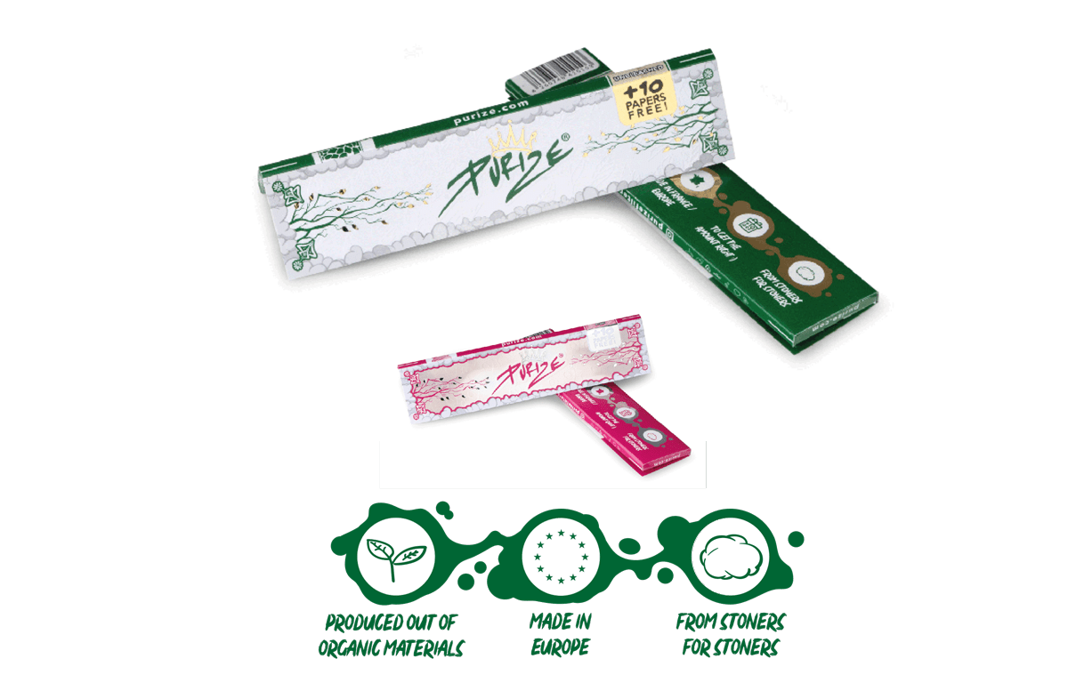 PURIZE Rolling Papers – ultradünn, ungebleicht, natürliche Gummierung